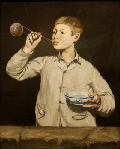 Boy Blowing Bubbles by Édouard Manet